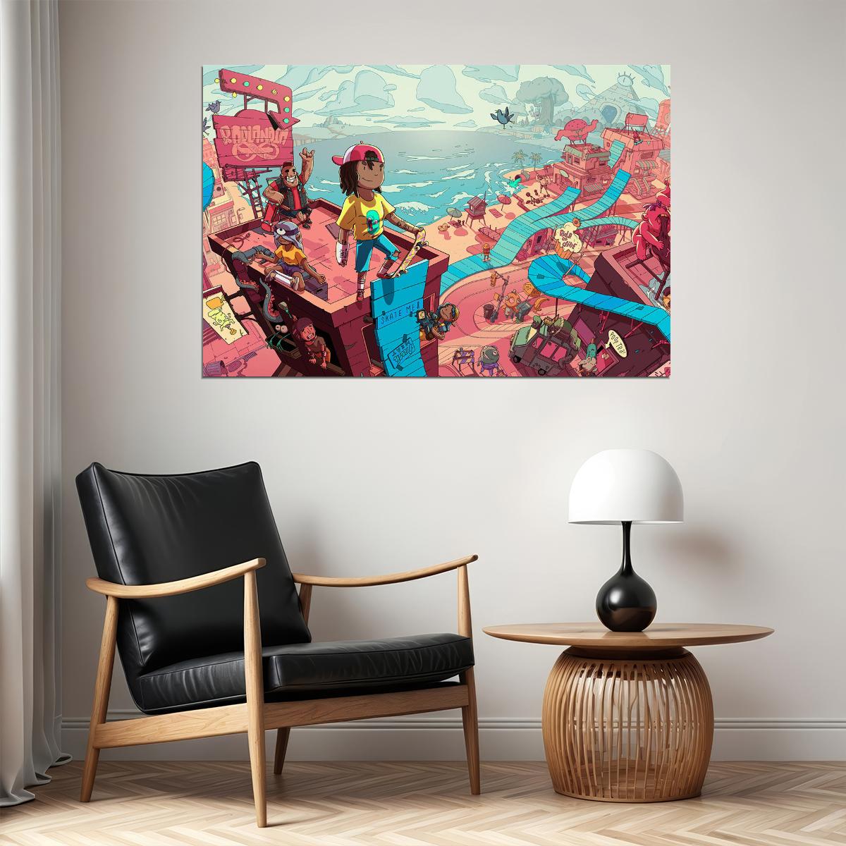 Olliolli World Skateboard Video Game Sport Poster Wall Art Print Home Wall Decor