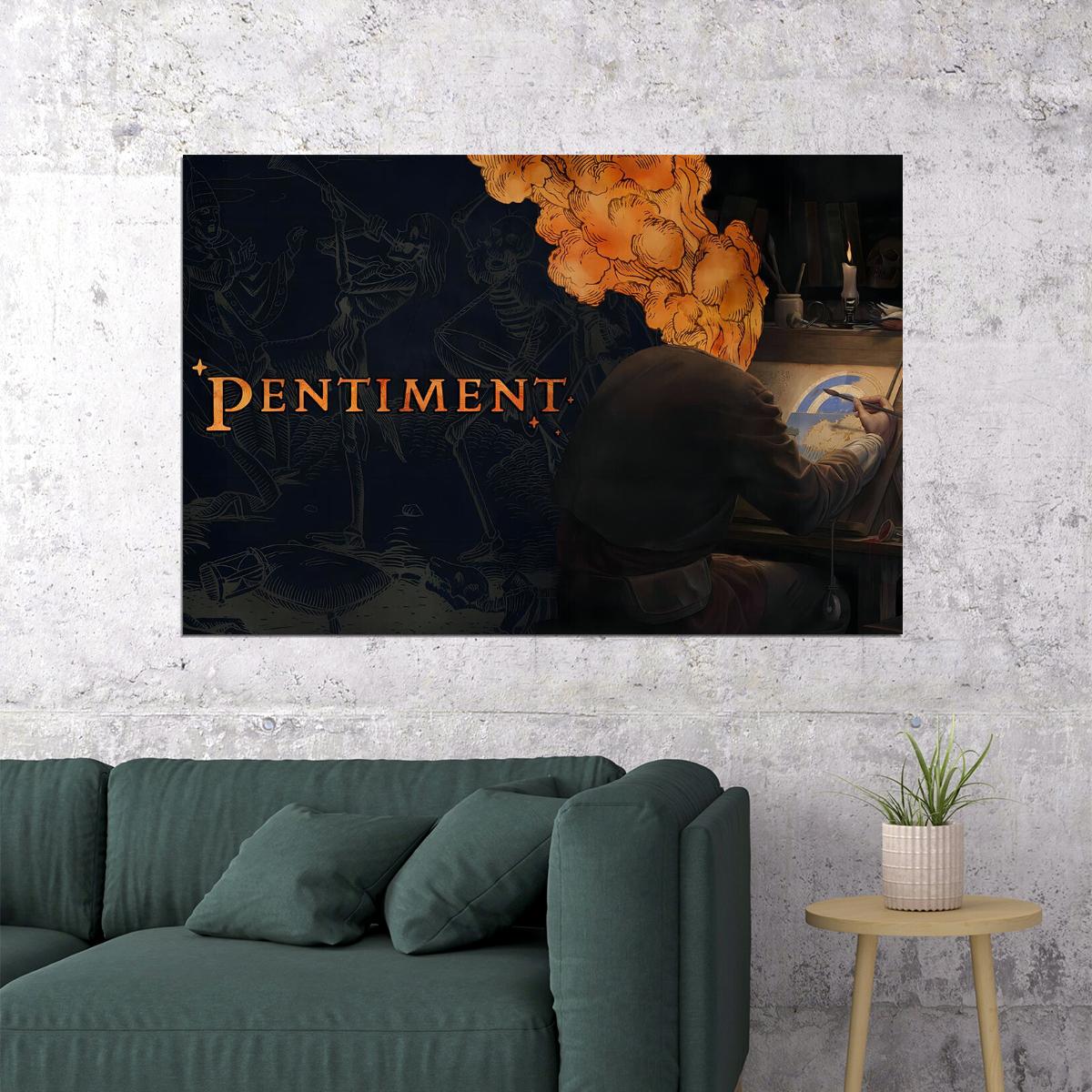 Pentiment Video Game Action Role Playing Poster Wall Art Print Home Wall Decor