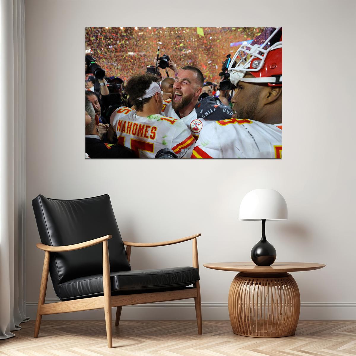 Patrick Mahomes Travis Kelce Kansas City Chiefs Footballer Poster Wall Art Print Home Wall Decor - xonomax