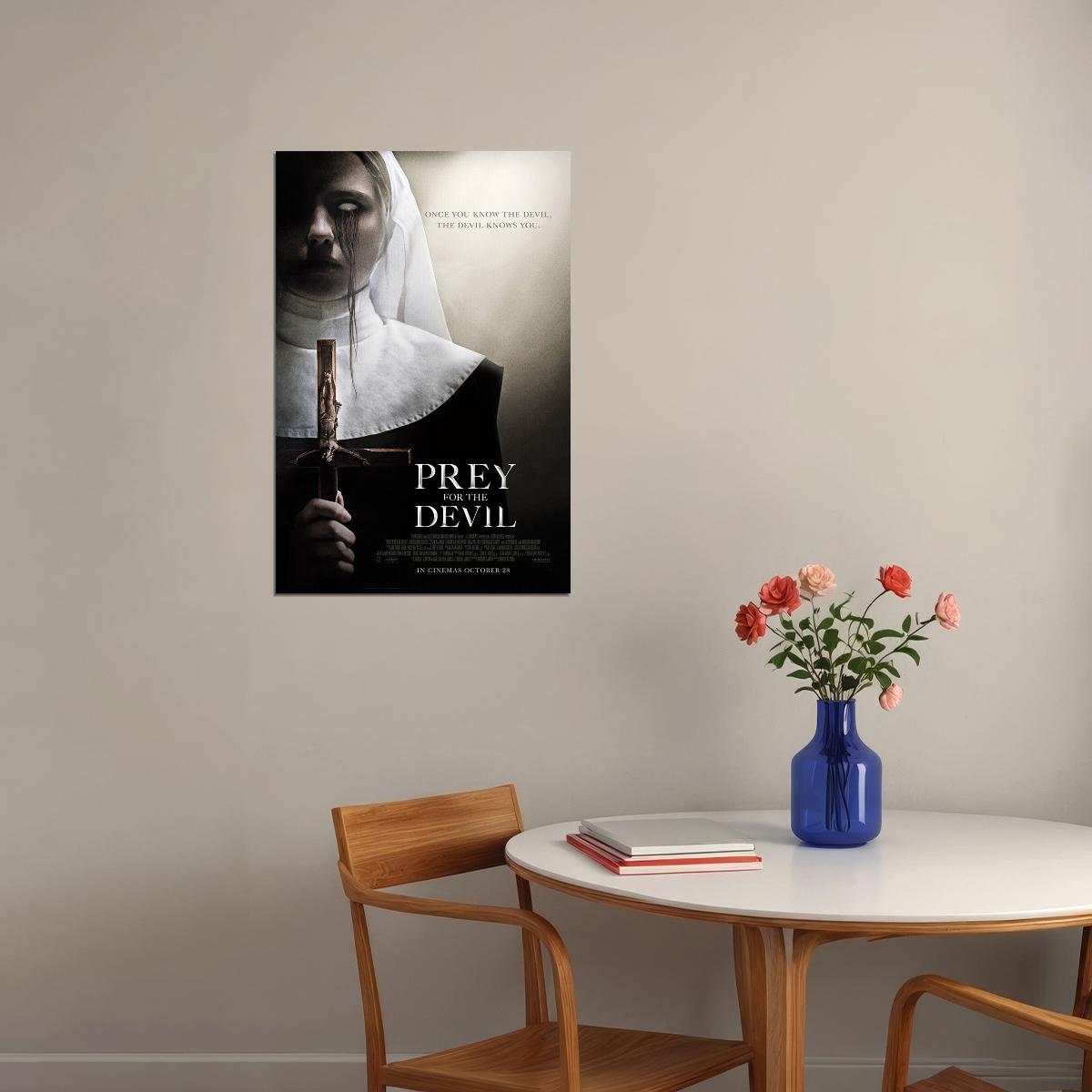 Prey For The Devil American Supernatural Horror Movie 2022 Poster Wall Art Print Home Wall Decor - xonomax