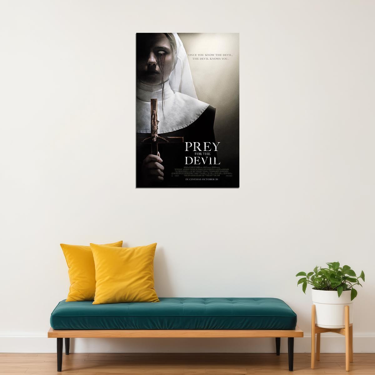 Prey For The Devil American Supernatural Horror Movie 2022 Poster Wall Art Print Home Wall Decor - xonomax