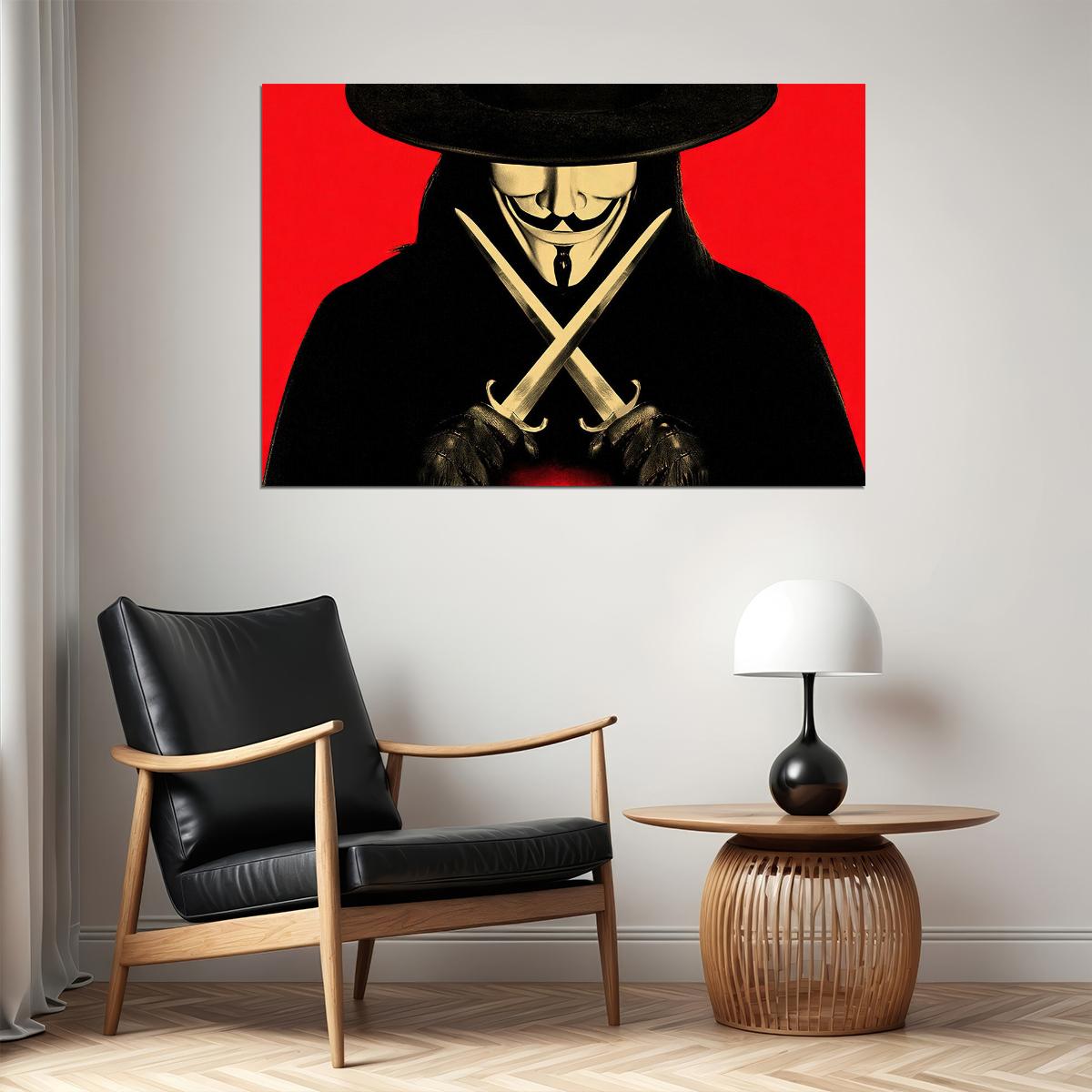 V For Vendetta Movie Action Thriller Drama Poster Wall Art Print Home Wall Decor - xonomax
