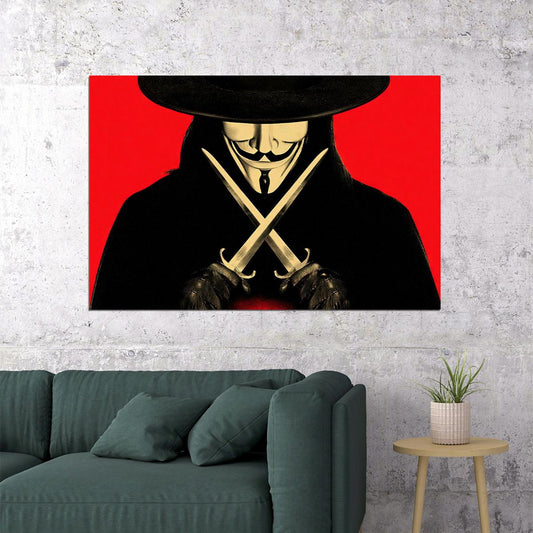V For Vendetta Movie Action Thriller Drama Poster Wall Art Print Home Wall Decor - xonomax