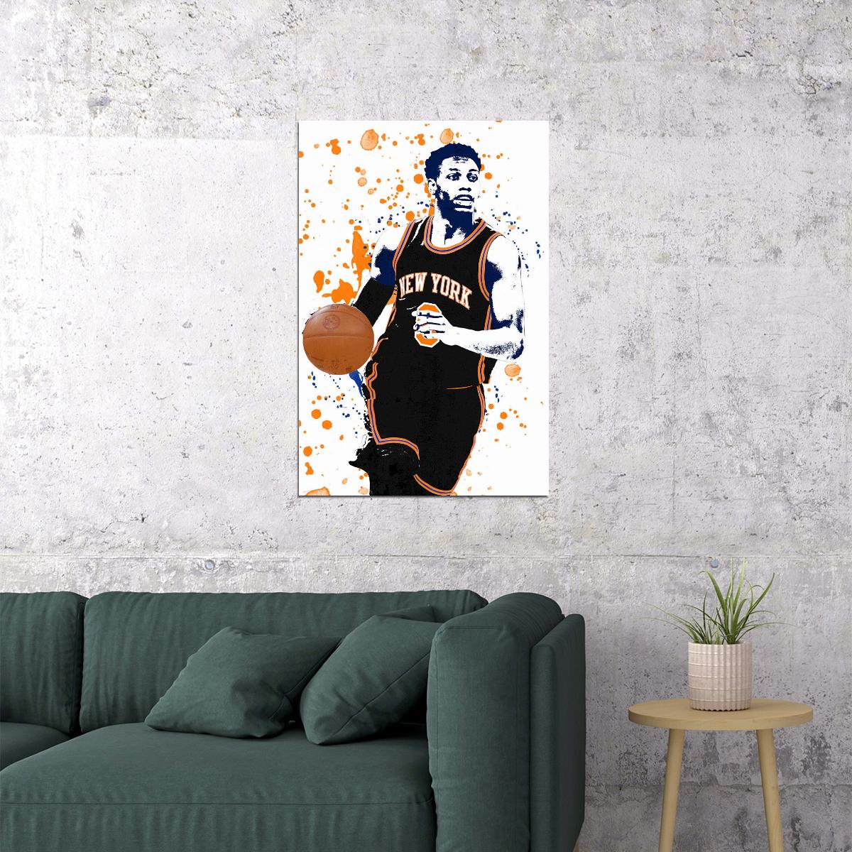 Rj Barrett Canadian Basketball New York Knicks Team Poster Wall Art Print Home Wall Decor
