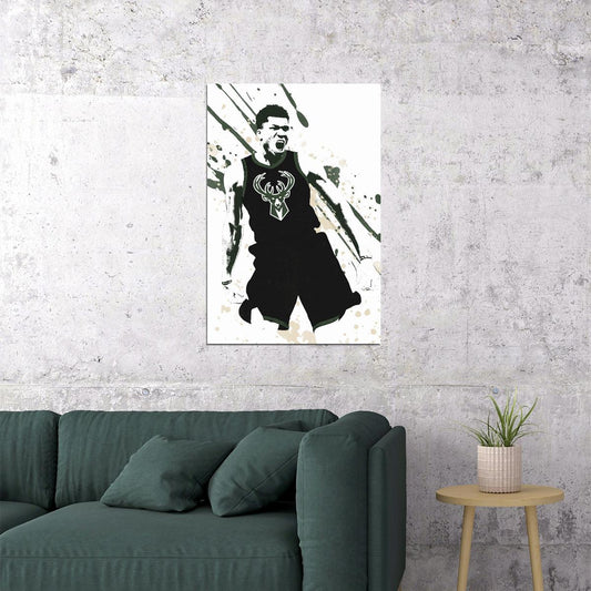 Giannis Antetokounmpo Greece Basketball Big Forward Player Poster Wall Art Print Home Wall Decor - xonomax