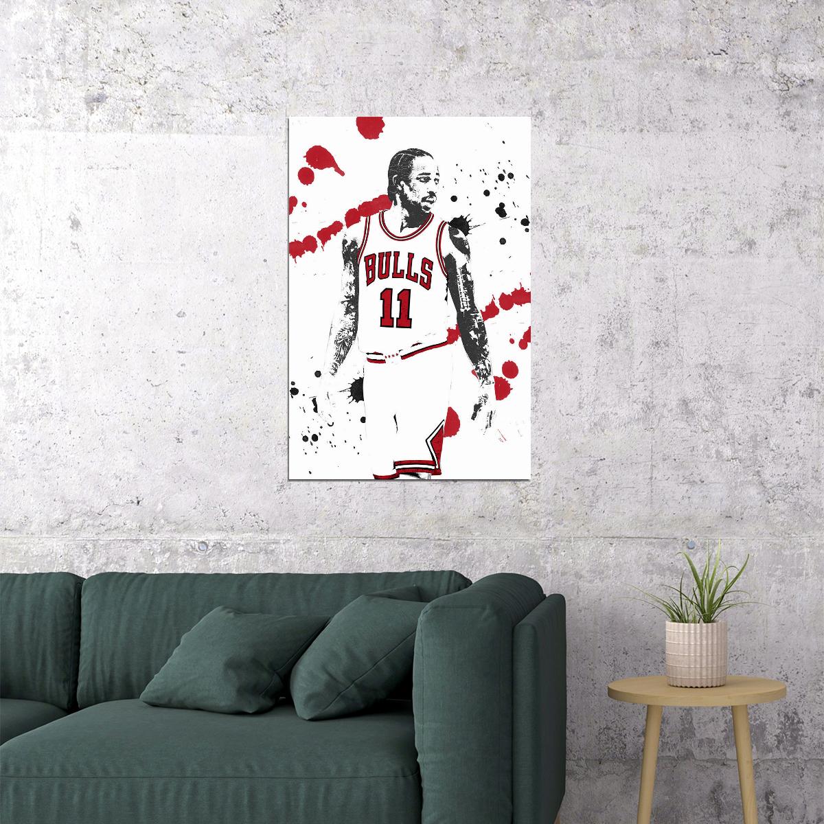 Demar Derozan Chicago Bulls Basketball Team Poster Wall Art Print Home Wall Decor