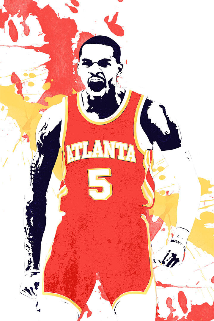 Dejounte Murray American Basketball Atlanta Hawks Team Poster Wall Art Print Home Wall Decor