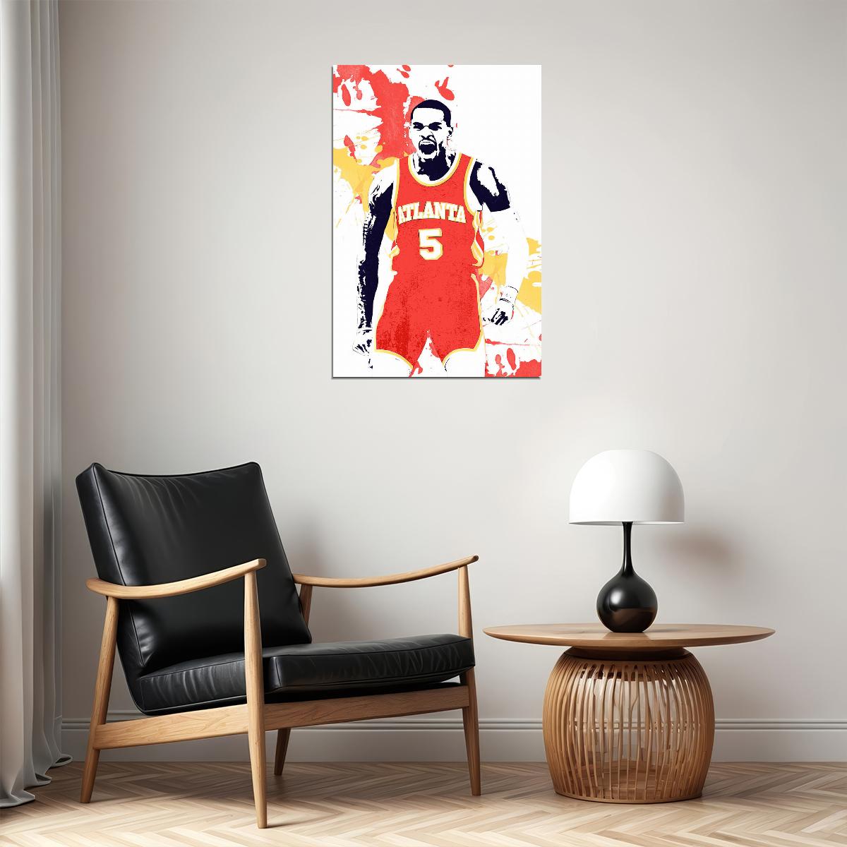 Dejounte Murray American Basketball Atlanta Hawks Team Poster Wall Art Print Home Wall Decor