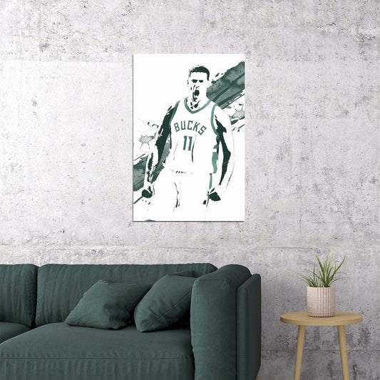 Brook Lopez Milwaukee Bucks American Basketball Player Poster Wall Art Print Home Wall Decor - xonomax