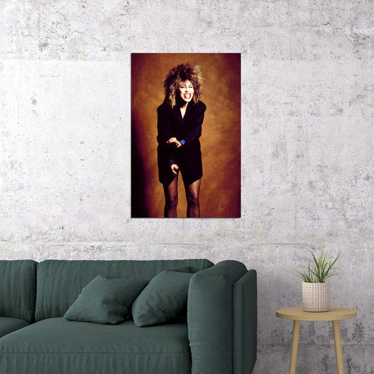 Tina Turner Is Smiling Dancer Artist And Singer Poster Wall Art Print Home Wall Decor - xonomax