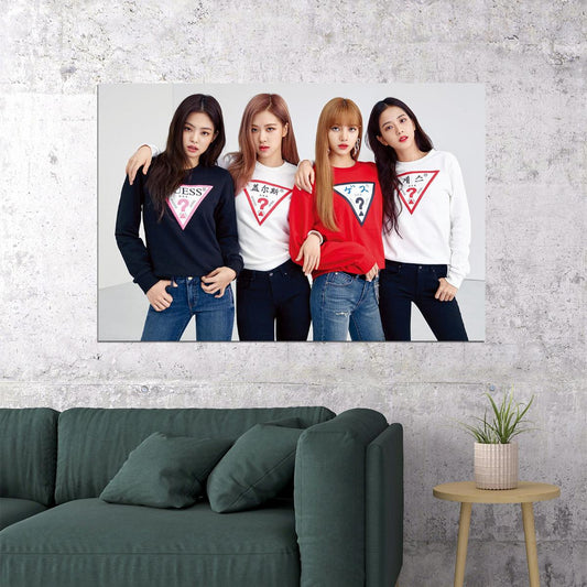 Black Pink Music Group Artists Girls Models Celebrity Poster Wall Art Print Home Wall Decor - xonomax