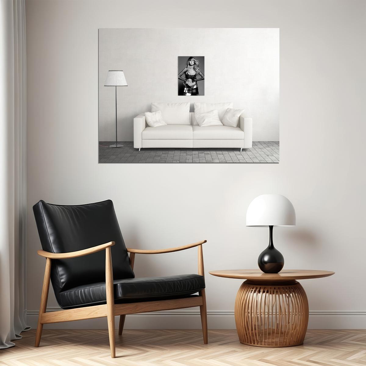 Delilah Belle Hamlin Phenomenon Black White Posing Poster Wall Art Print Home Wall Decor