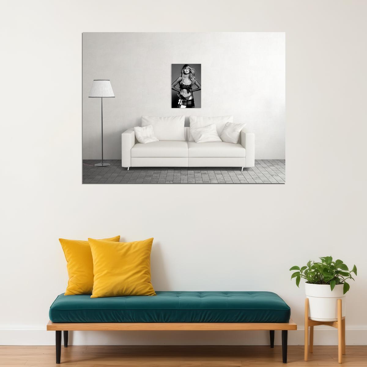 Delilah Belle Hamlin Phenomenon Black White Posing Poster Wall Art Print Home Wall Decor