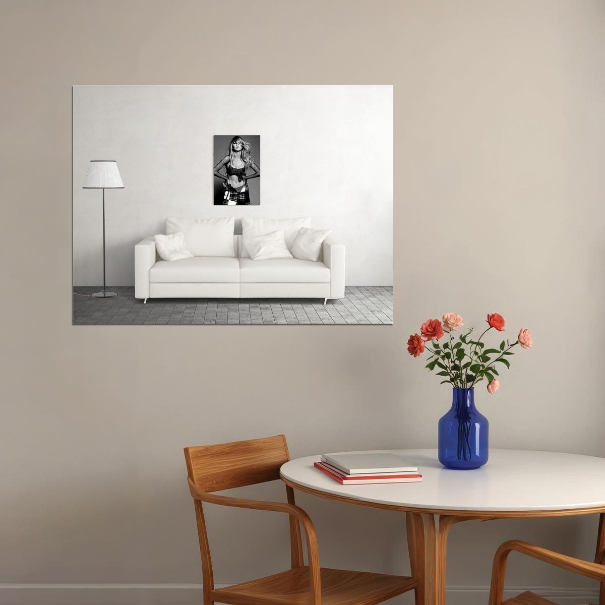 Delilah Belle Hamlin Phenomenon Black White Posing Poster Wall Art Print Home Wall Decor