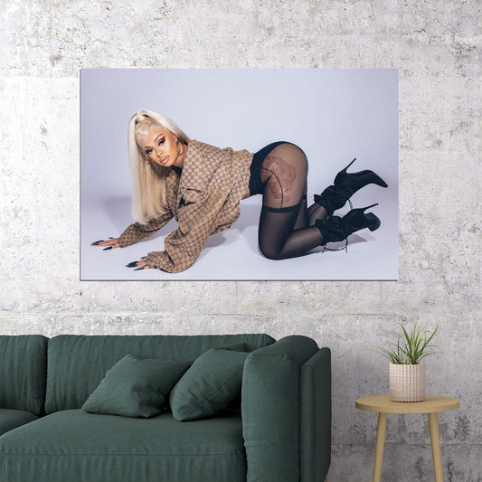 Latto Of Portrait American Attractive Songwriter Rapper Poster Wall Art Print Home Wall Decor - xonomax