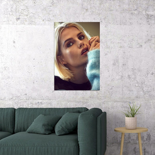Lucy Boynton Blonde Hair American Artist Poster Wall Art Print Home Wall Decor - xonomax