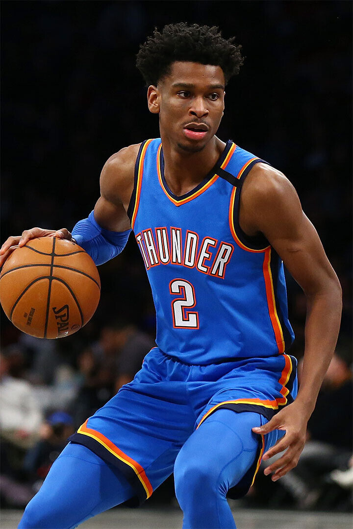Shai Gilgeous-alexander Oklahoma City Thunder Basketball Poster Wall Art Print Home Wall Decor - xonomax