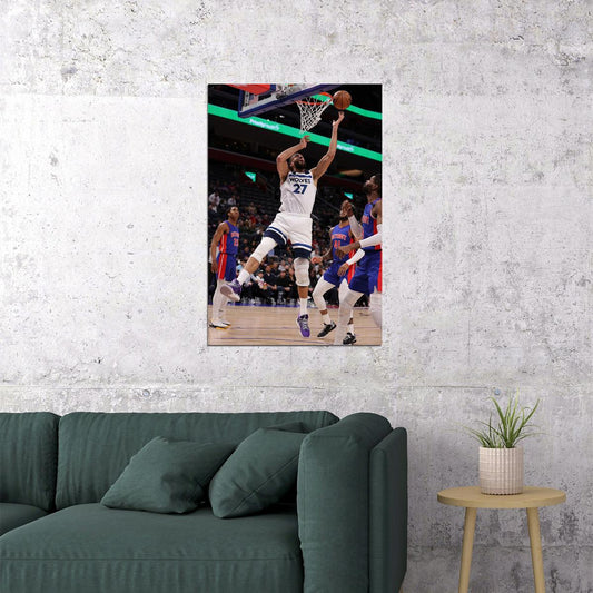 Rudy Gobert Basketball Minnesota Timberwolves Team Poster Wall Art Print Home Wall Decor - xonomax