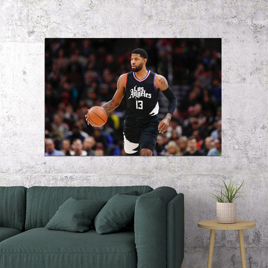 La Clippers Basketball Team Paul George Basketball 13 Poster Wall Art Print Home Wall Decor - xonomax