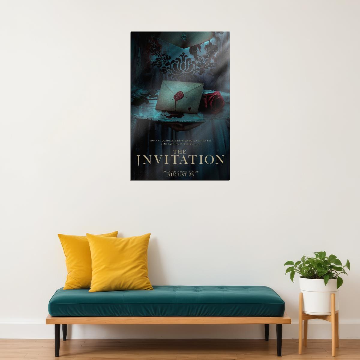 The Invitation American Horror Thriller Movie Thompson 2022 Poster Wall Art Print Home Wall Decor - xonomax