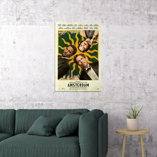 Amsterdam Comedy Thriller Movie Robbie Bale Swift Malek 20 Poster Wall Art Print Home Wall Decor - xonomax