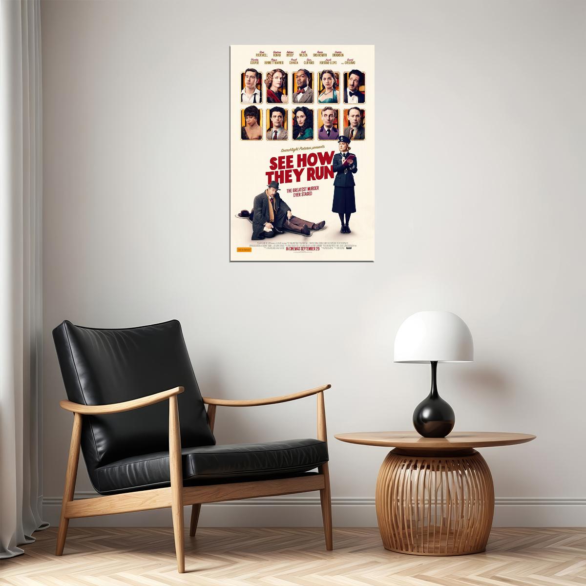See How They Run Mystery Thriller Comedy Movie George 2022 Poster Wall Art Print Home Wall Decor