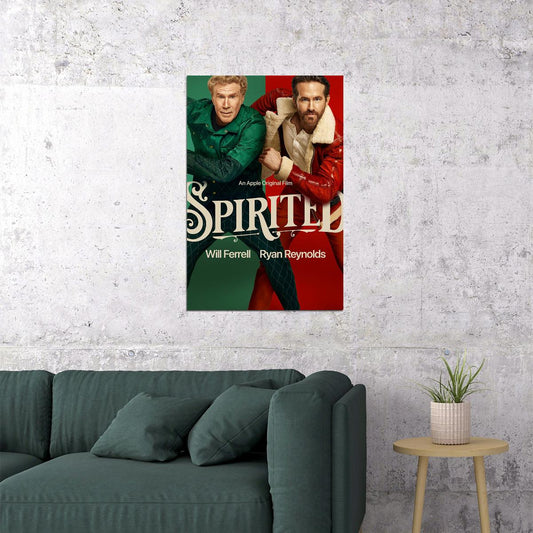 Spirited American Christmas Musical Comedy Movie Ferrell 2022 Poster Wall Art Print Home Wall Decor - xonomax