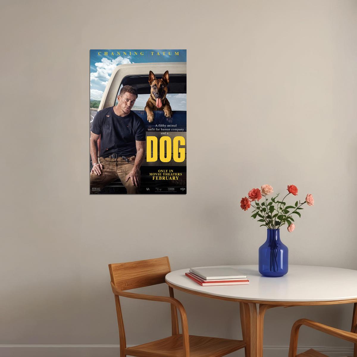 Dog Drama Comedy Road Movie Tatum Carolin Suplee Nash 2022 Poster Wall Art Print Home Wall Decor - xonomax