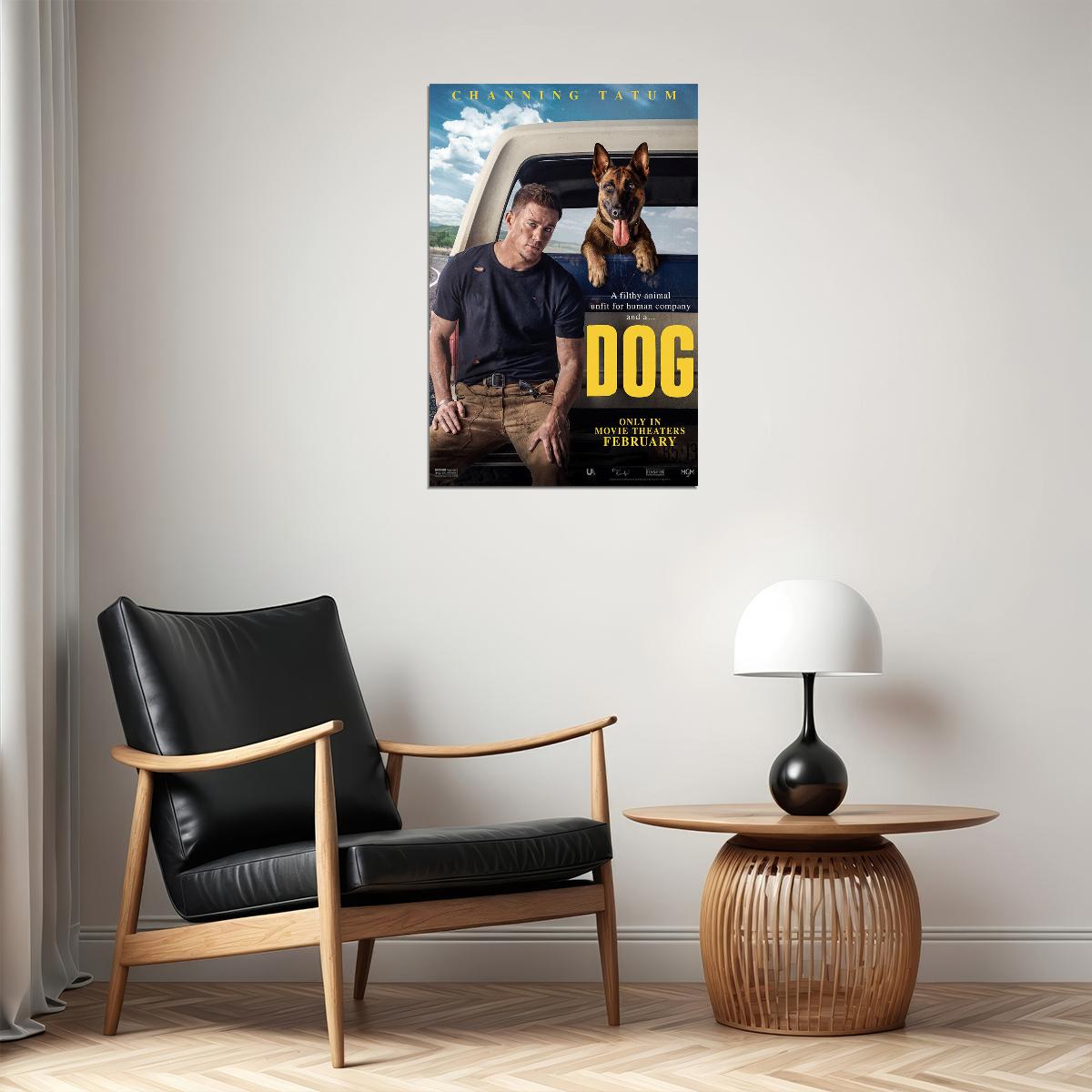 Dog Drama Comedy Road Movie Tatum Carolin Suplee Nash 2022 Poster Wall Art Print Home Wall Decor - xonomax