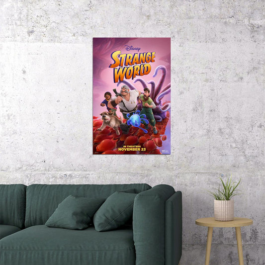 Strange World Adventure Action Animation Movie Poster Wall Art Print Home Wall Decor - xonomax