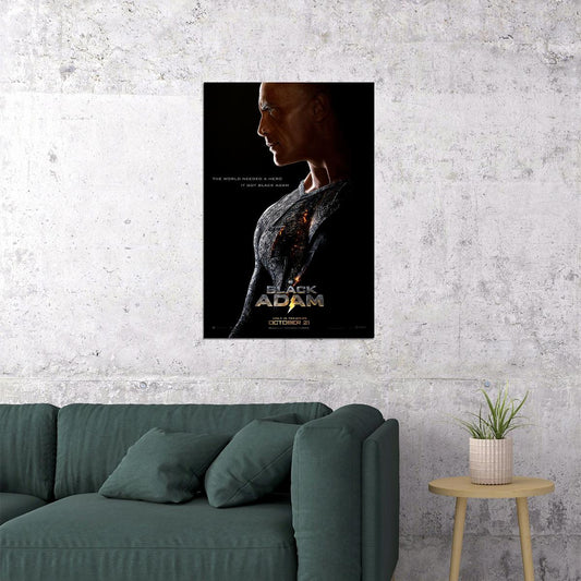Black Adam Science Fiction Action Cinema Poster Wall Art Print Home Wall Decor - xonomax