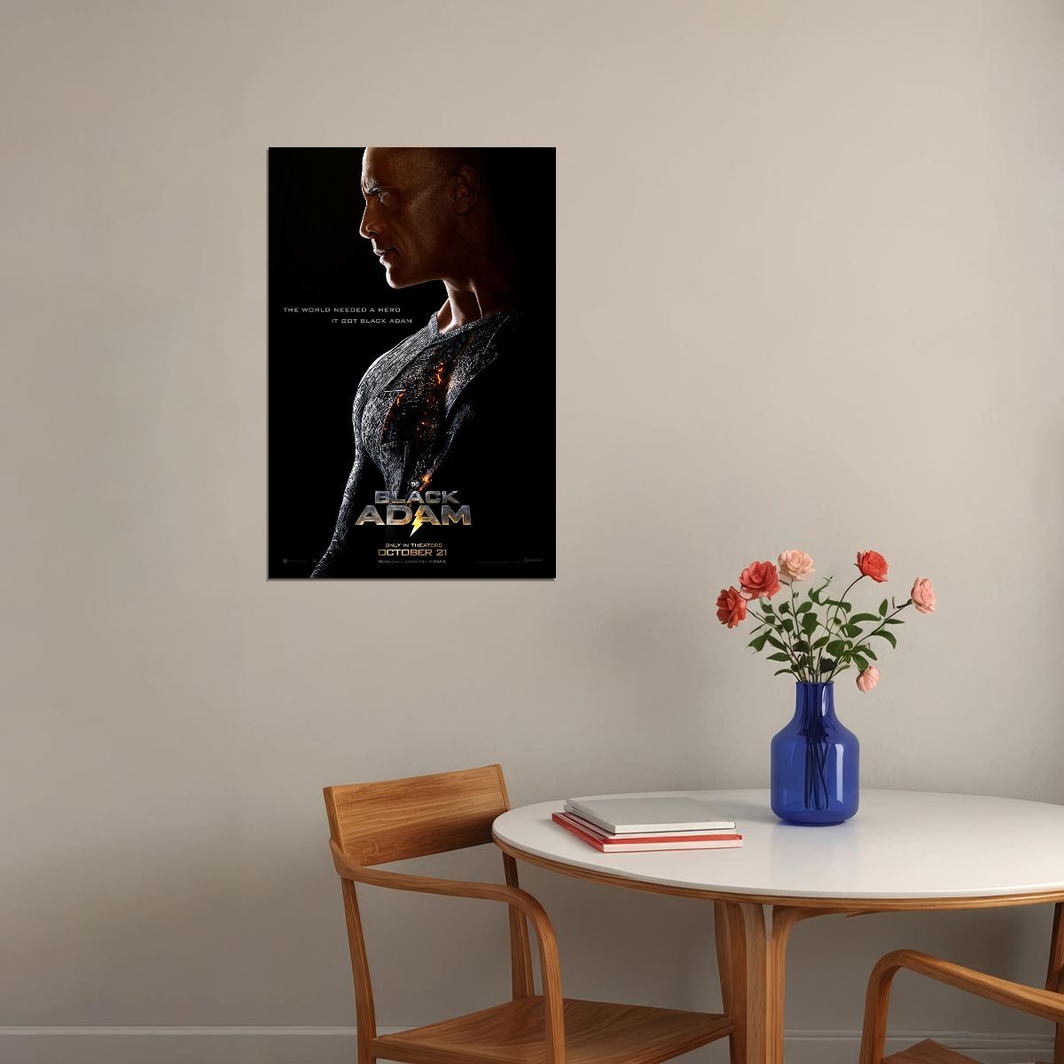Black Adam Science Fiction Action Cinema Poster Wall Art Print Home Wall Decor - xonomax