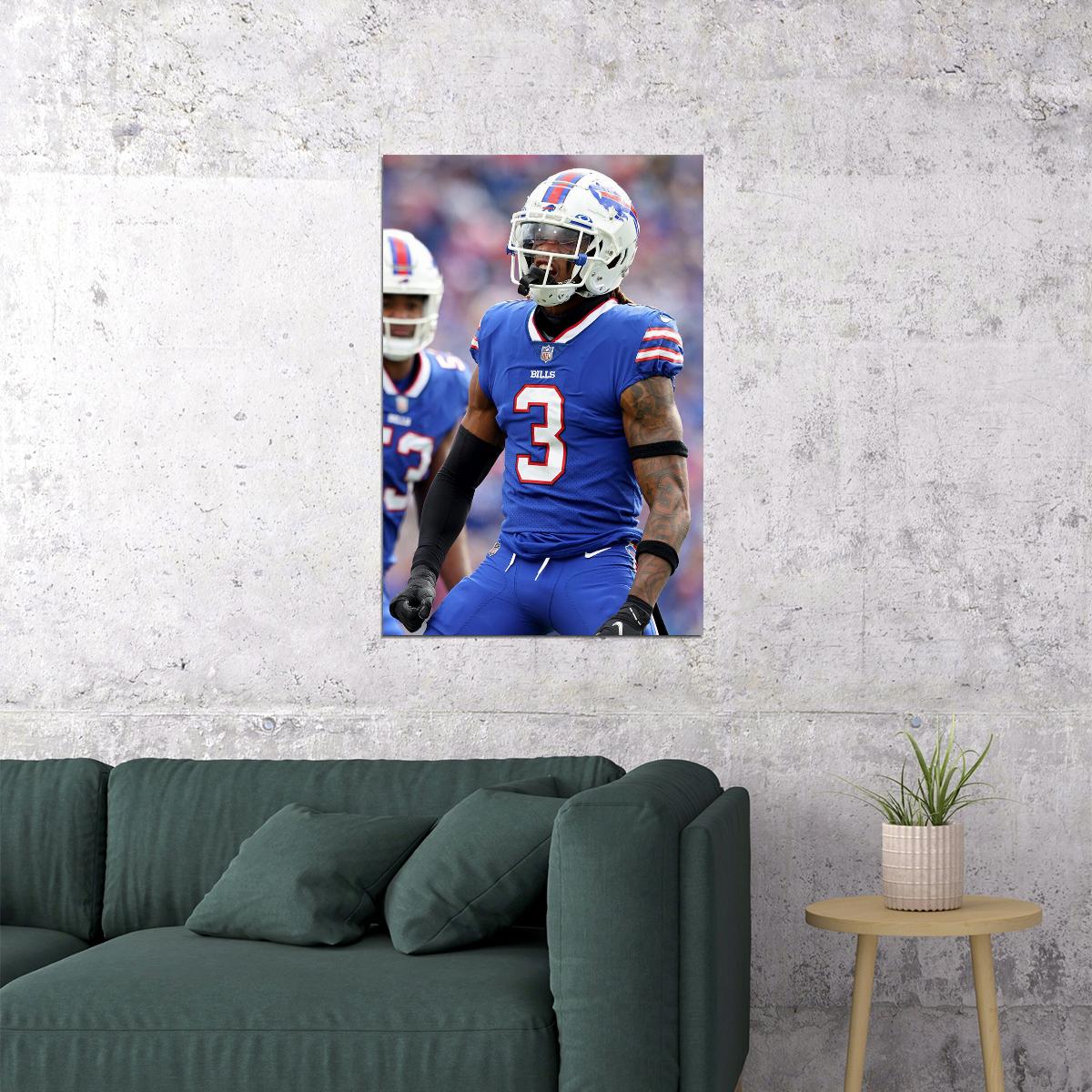 Damar Hamlin Buffalo Football Player Fans Poster Wall Art Print Home Wall Decor