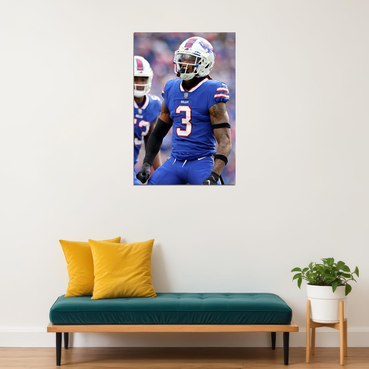 Damar Hamlin Buffalo Football Player Fans Poster Wall Art Print Home Wall Decor
