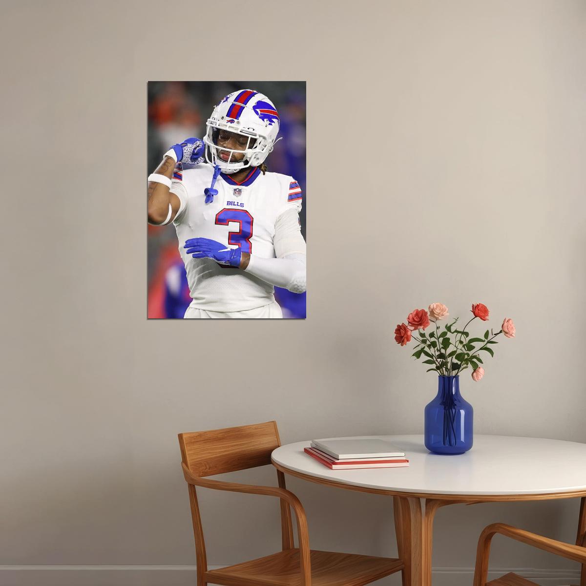 Damar Hamlin Buffalo Football Player Poster Wall Art Print Home Wall Decor