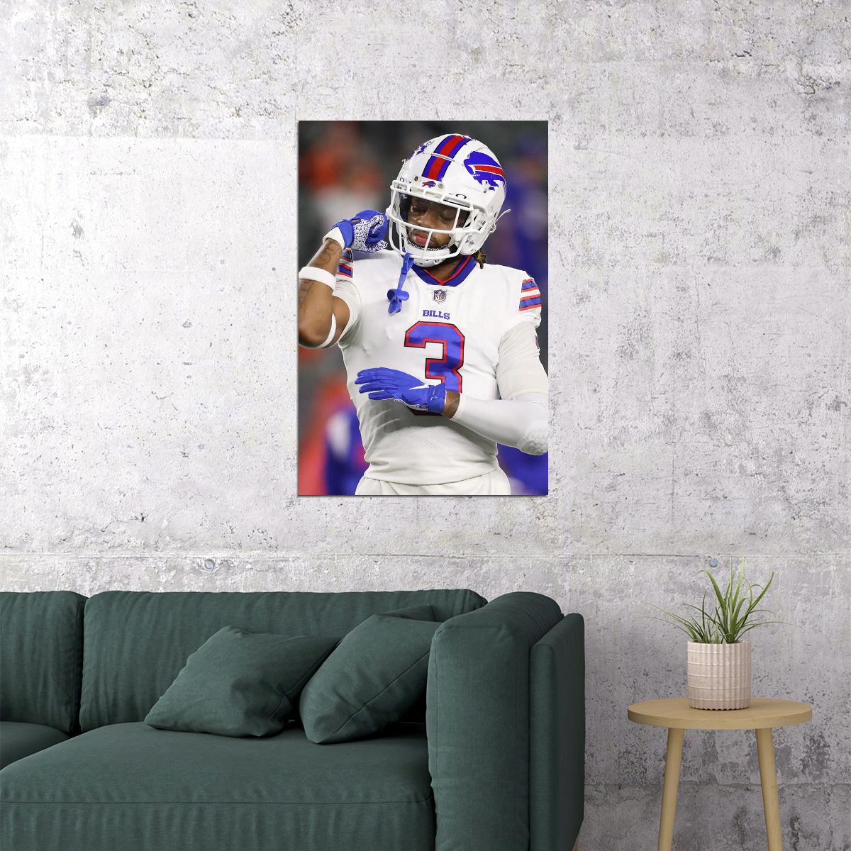 Damar Hamlin Buffalo Football Player Poster Wall Art Print Home Wall Decor