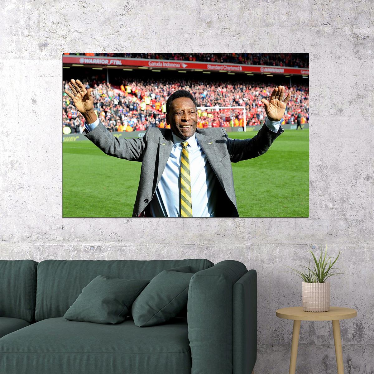 Pele Brazilian Football Player Tribute Fans Poster Wall Art Print Home Wall Decor