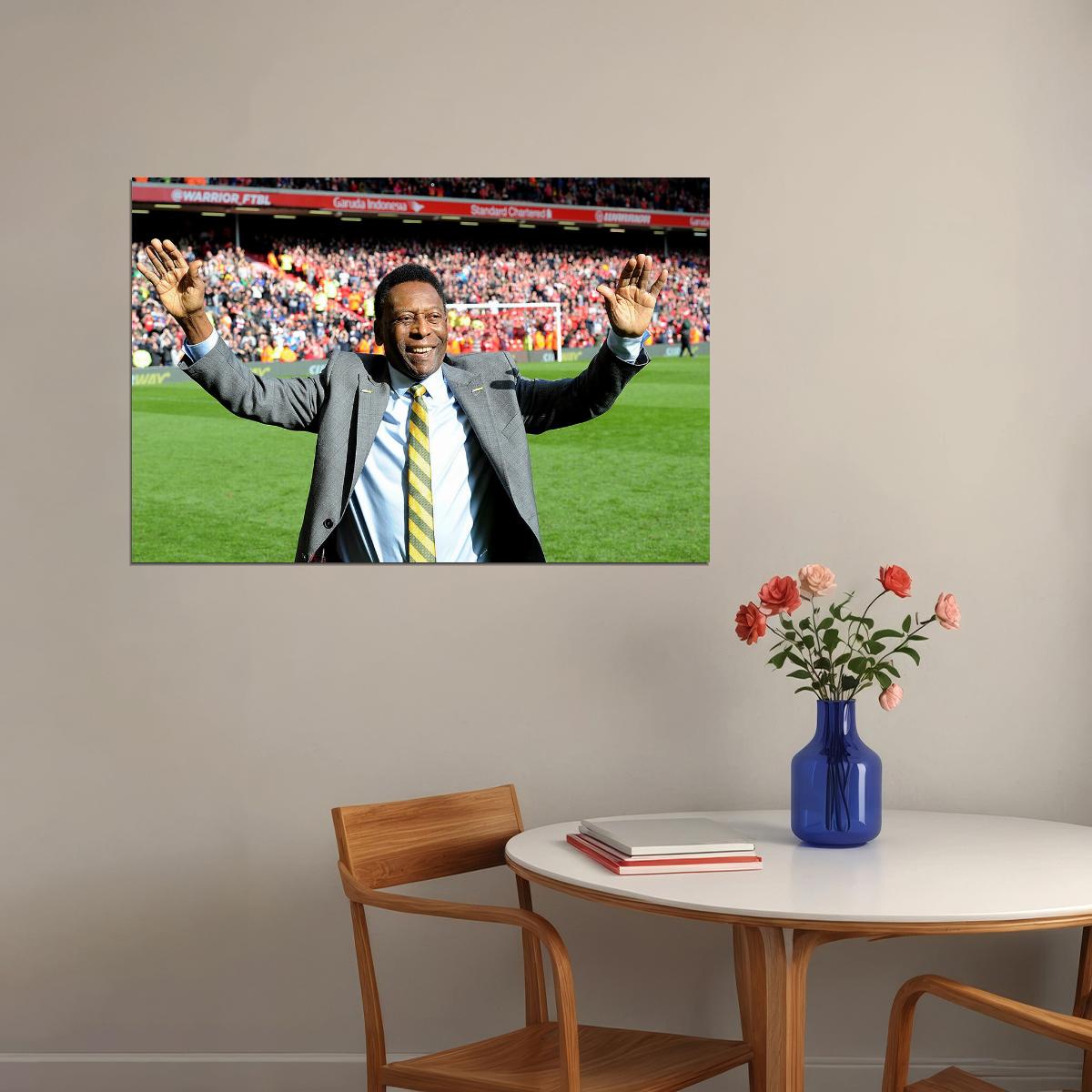 Pele Brazilian Football Player Tribute Fans Poster Wall Art Print Home Wall Decor