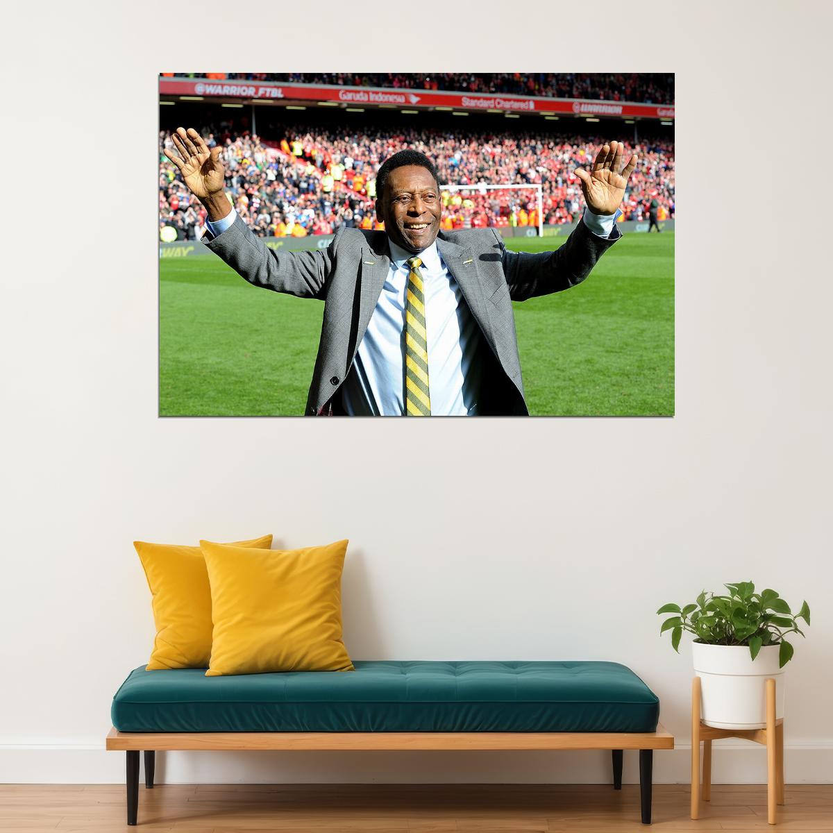 Pele Brazilian Football Player Tribute Fans Poster Wall Art Print Home Wall Decor