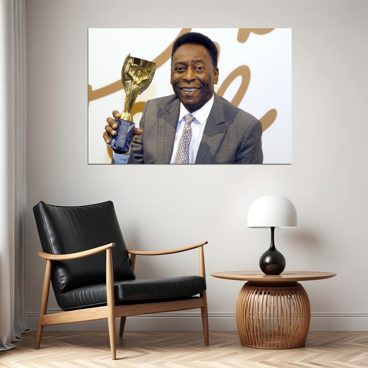 Pele Brazilian Football Player Tribute Poster Wall Art Print Home Wall Decor