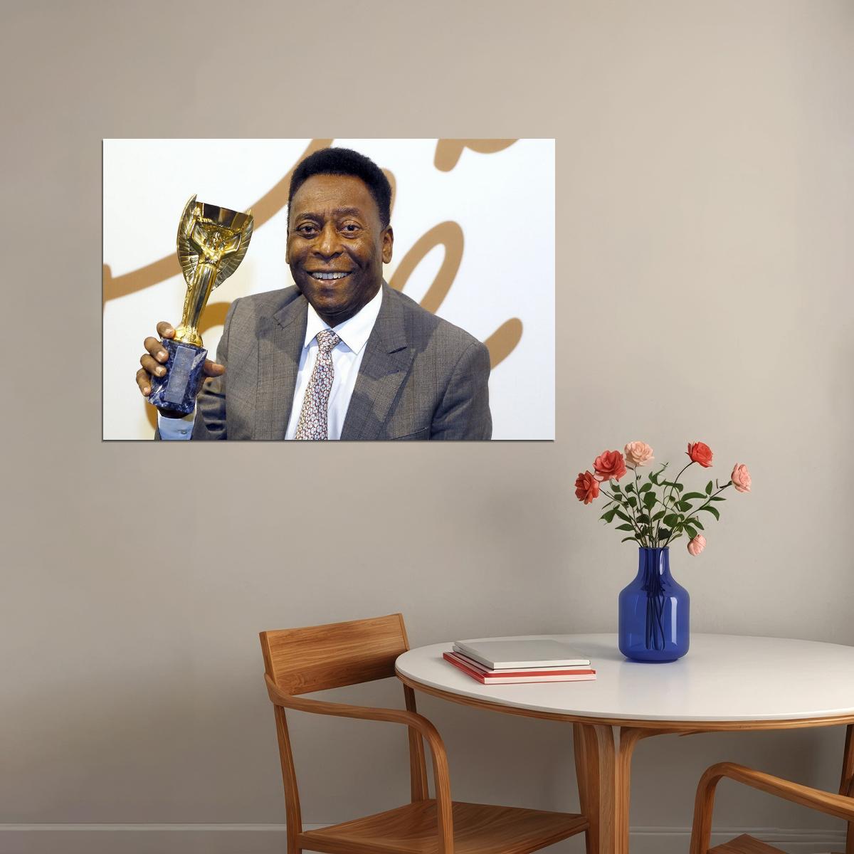 Pele Brazilian Football Player Tribute Poster Wall Art Print Home Wall Decor