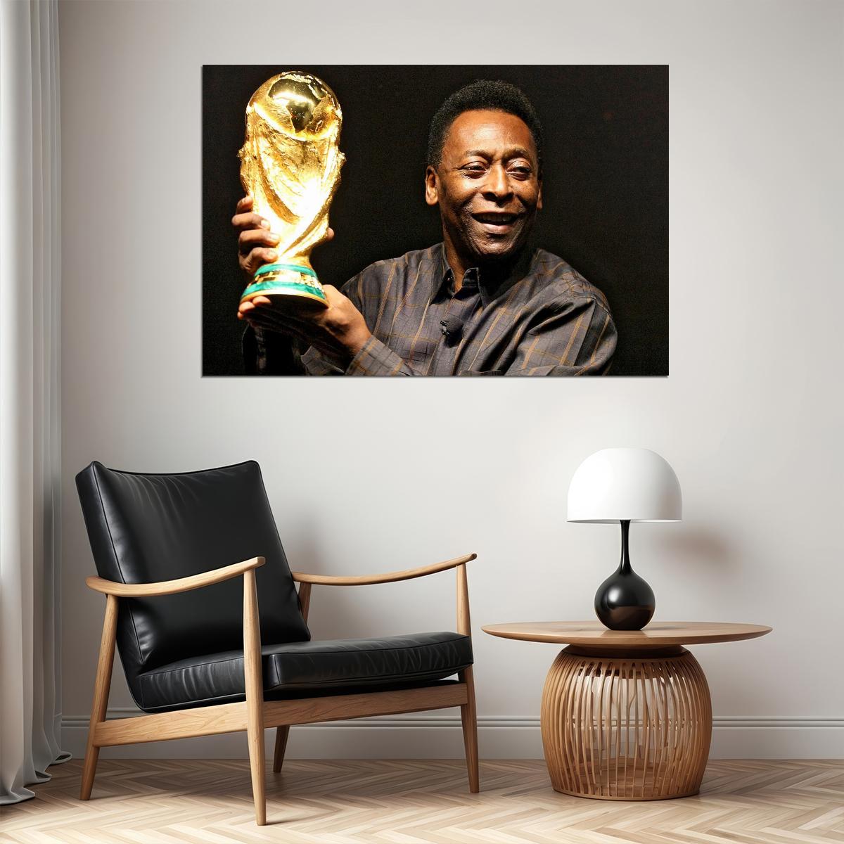 Pele Brazilian Football Player Memory Cup Poster Wall Art Print Home Wall Decor