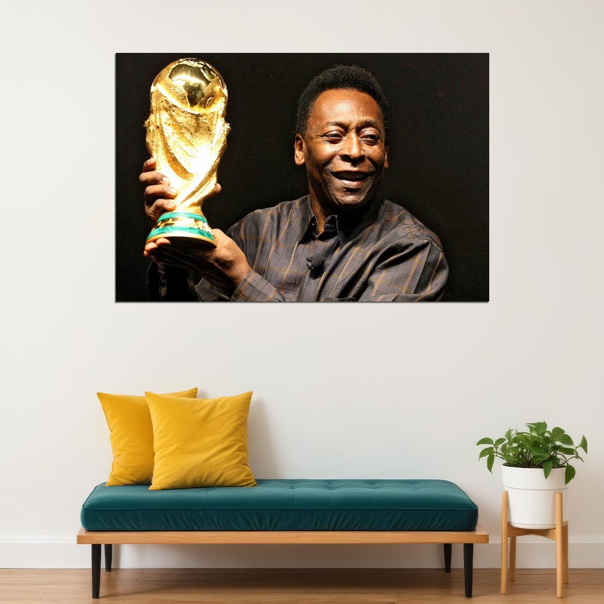 Pele Brazilian Football Player Memory Cup Poster Wall Art Print Home Wall Decor