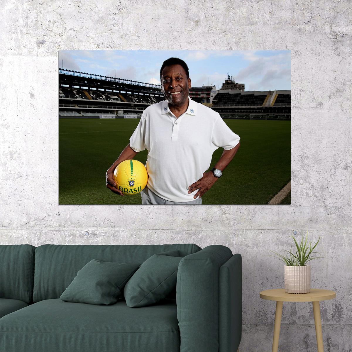 Pele Brazilian Football Player Memory Sport Poster Wall Art Print Home Wall Decor