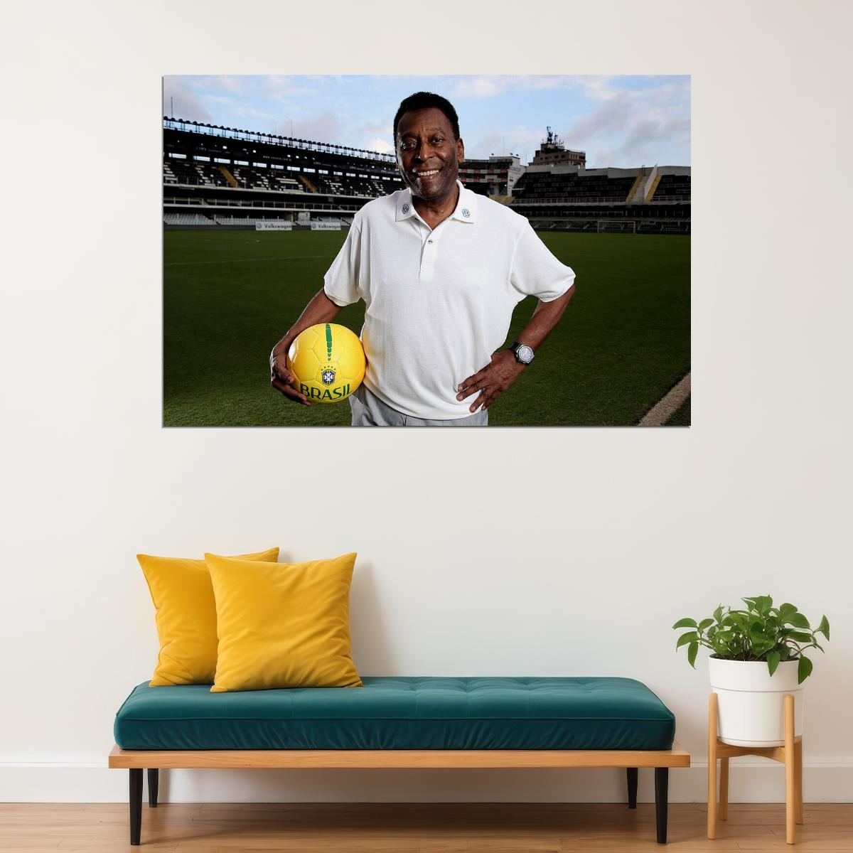 Pele Brazilian Football Player Memory Sport Poster Wall Art Print Home Wall Decor