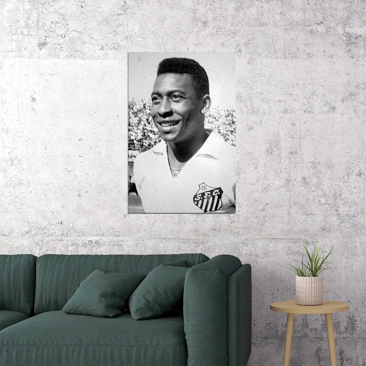 Pele Brazilian Football Player Goat Memory Poster Wall Art Print Home Wall Decor