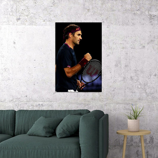 Roger Federer At Match Sport Athlete Poster Wall Art Print Home Wall Decor - xonomax