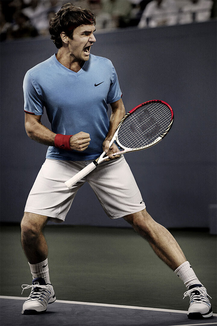 Roger Federer Tennis Player Athlete Poster Wall Art Print Home Wall Decor