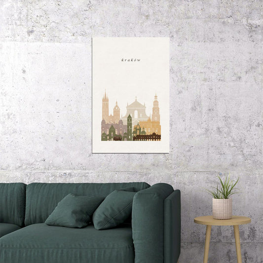 Krakow Travel Railroad Vintage Poster Wall Art Print Home Wall Decor - xonomax