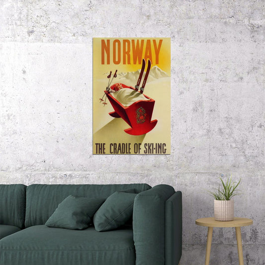 Norway Country Travel Skiing Sport Poster Wall Art Print Home Wall Decor - xonomax